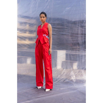 BENNCH Piped Red Pant