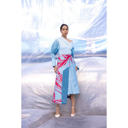 BENNCH Side Overlay Midi Skirt