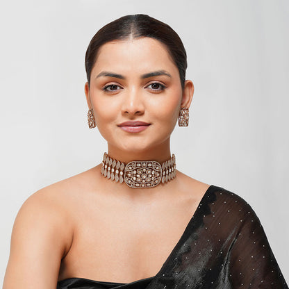 Beryachi Neelima Polki Necklace Set