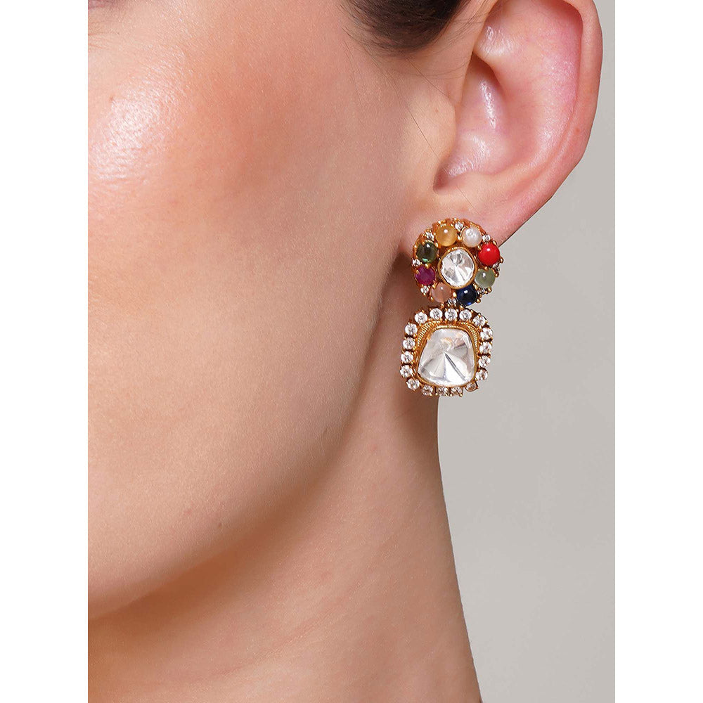 Beryachi Aahana Multi Kundan Necklace Set