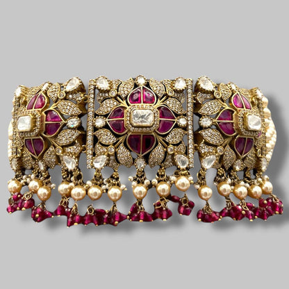 Beryachi Iyla Ruby Pearls Choker Set