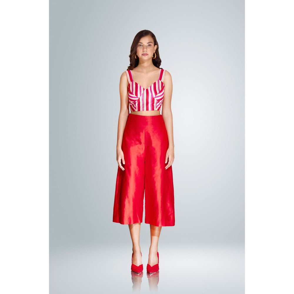 BETRUE Red Happy Stripes Bustier