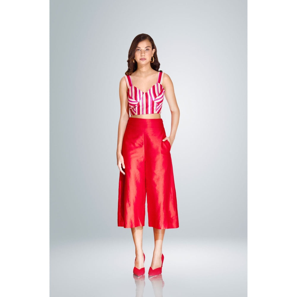 BETRUE Red Happy Stripes Bustier