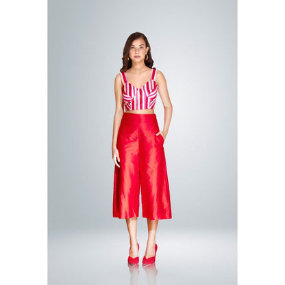 BETRUE Red Happy Stripes Bustier