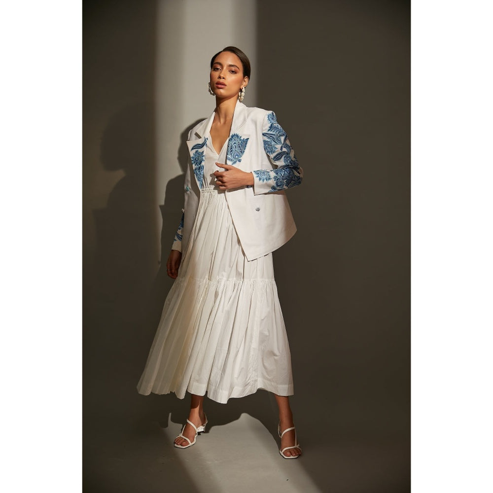 BETRUE Vintage Embroidered Summer Blazer