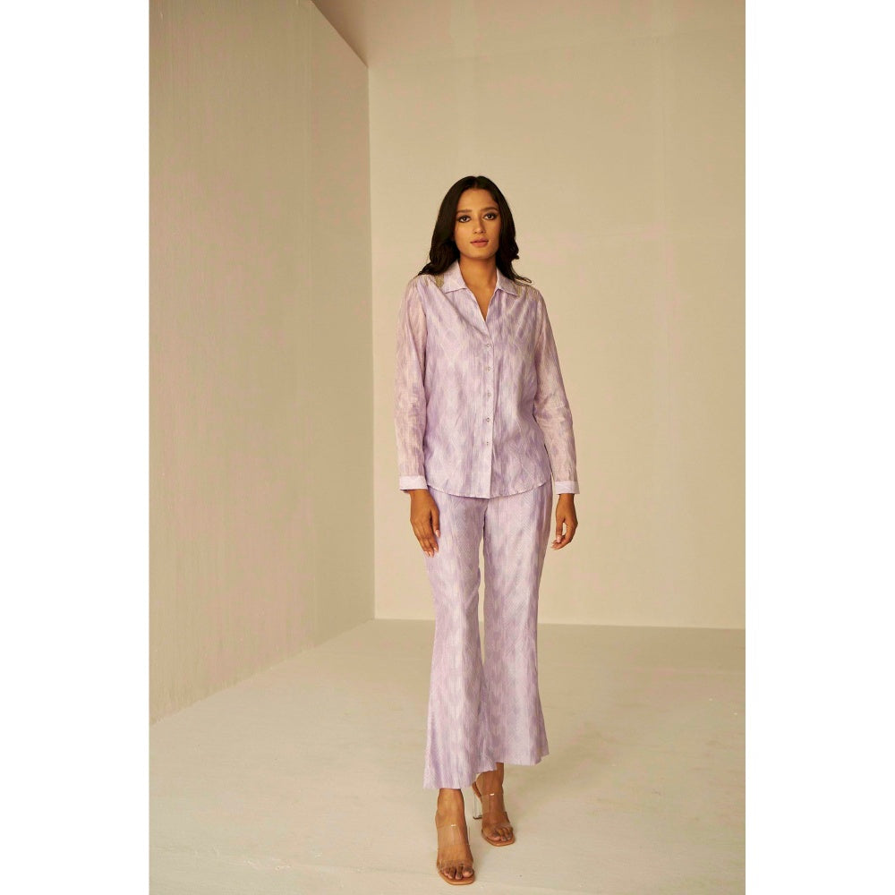 BETRUE Lilac- Bliss Shibori Shirt and Pants Set (Set of 2)