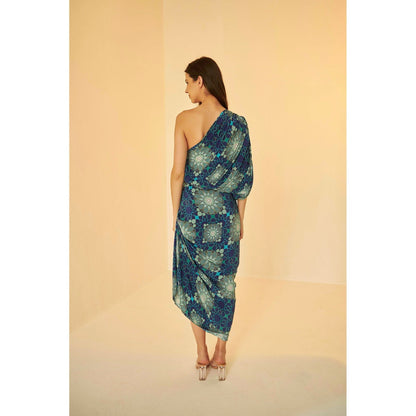 BETRUE Tashkent Print Drape Dress