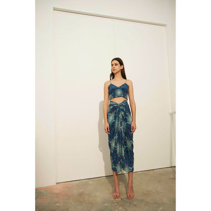 BETRUE Tashkent Print Knotted Skirt