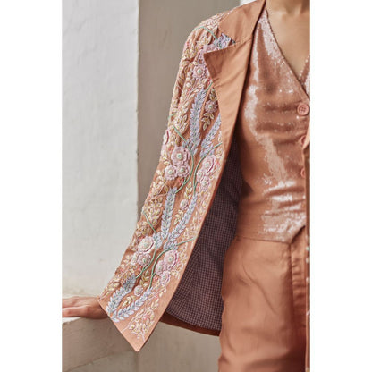 BETRUE Macchiato Embroidered Lily Jacket