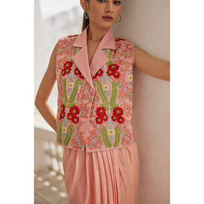 BETRUE Peach Garden Waistcoat Jacket