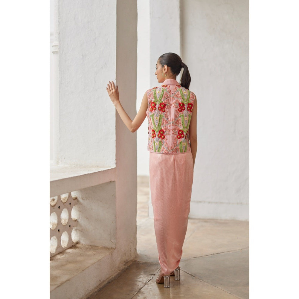 BETRUE Peach Garden Waistcoat Jacket