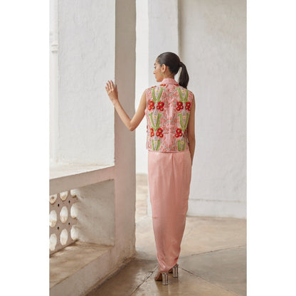 BETRUE Peach Garden Waistcoat Jacket