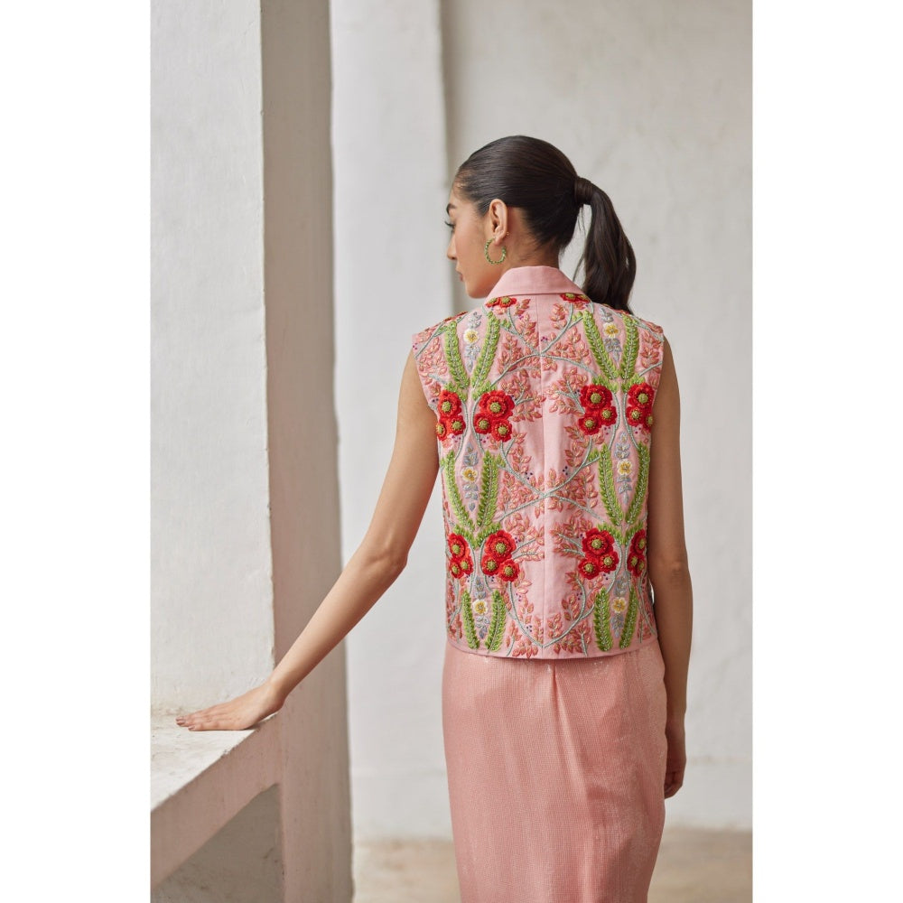 BETRUE Peach Garden Waistcoat Jacket