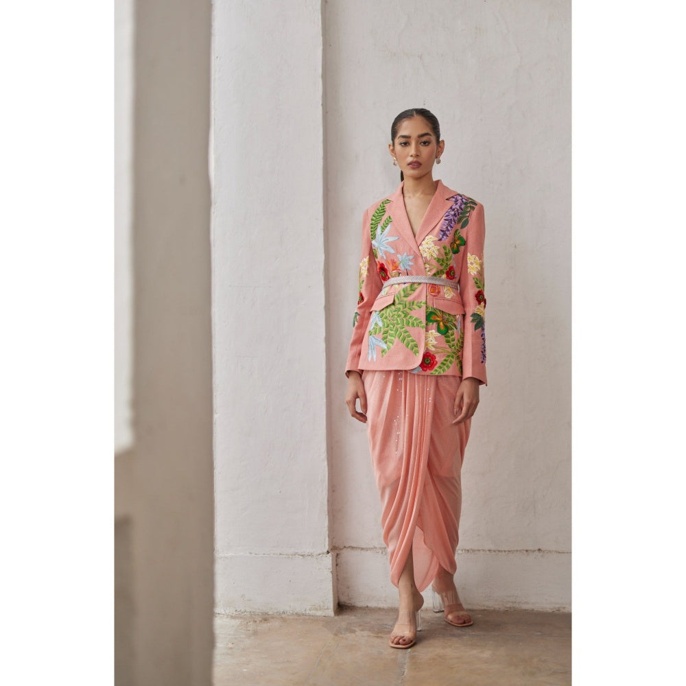BETRUE Peach Garden Sequins Drape Skirt