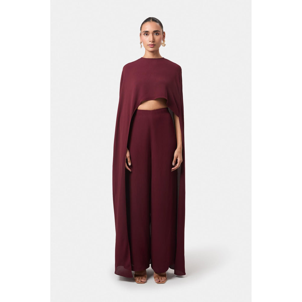 BEYOND Wine Alaia Asymmetrical Overlay Top