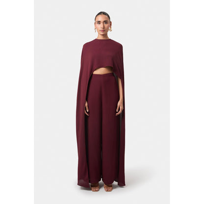 BEYOND Wine Alaia Asymmetrical Overlay Top