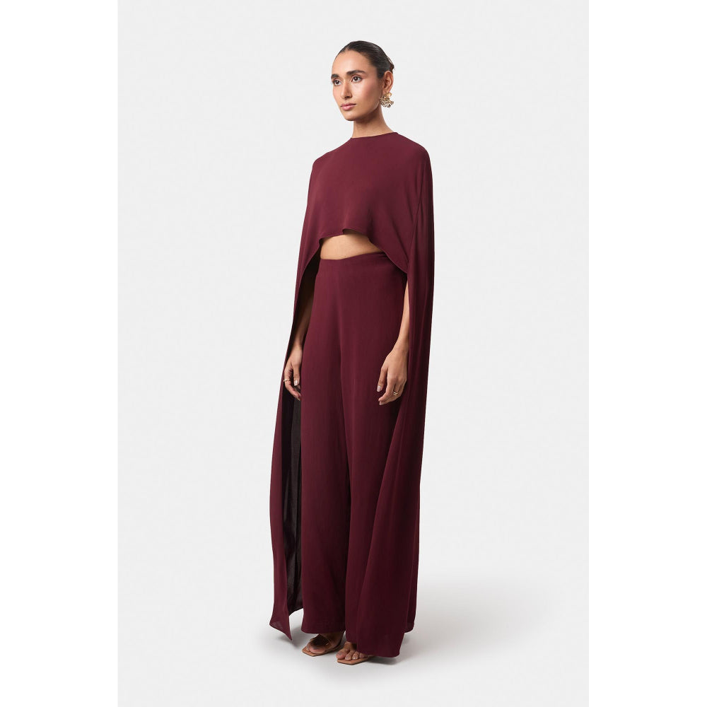 BEYOND Wine Alaia Asymmetrical Overlay Top