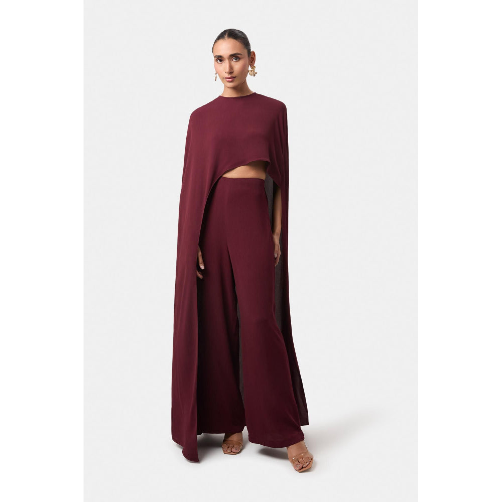 BEYOND Wine Alaia Asymmetrical Overlay Top