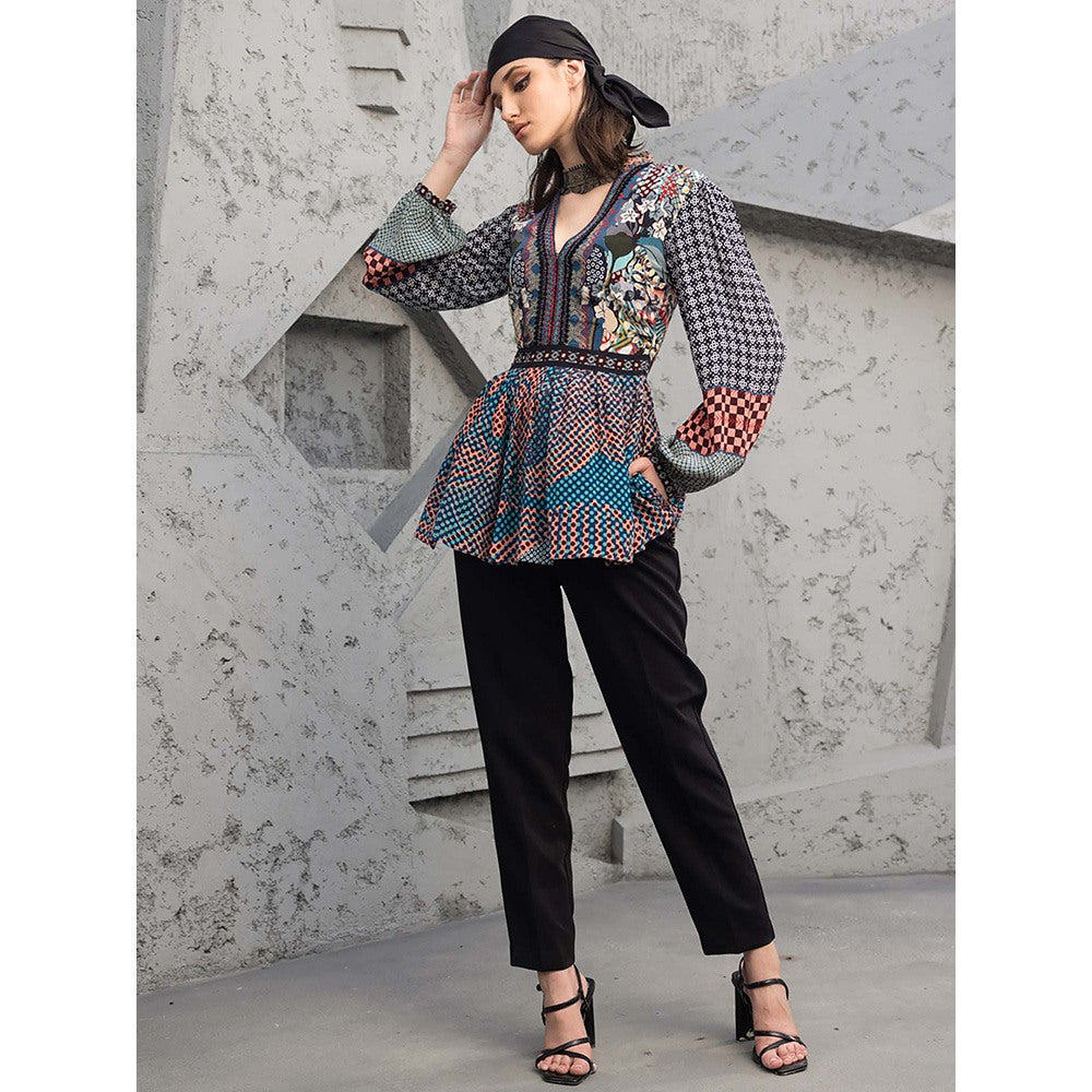 Bhanuni by Jyoti Iron Multi-Colour Top