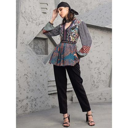 Bhanuni by Jyoti Iron Multi-Colour Top