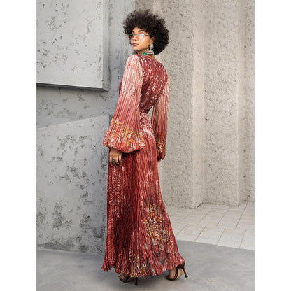 Bhanuni by Jyoti Rusty Red Maxi Dress