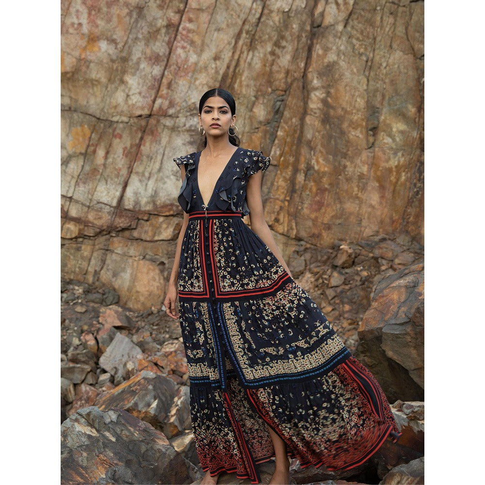 Bhanuni by Jyoti Yale Blue Maxi Dress