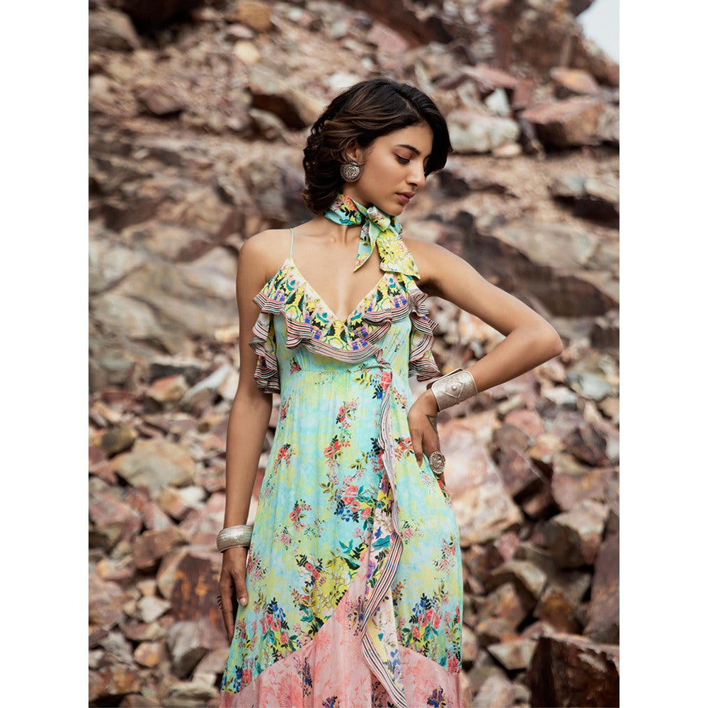 Bhanuni by Jyoti Matcha Green Maxi Dress