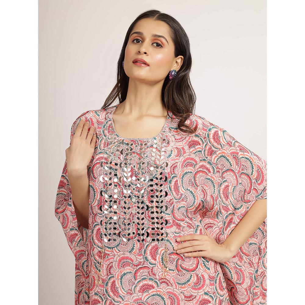 Bha-Sha Pink Masoom Kaftan With Pant
