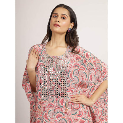 Bha-Sha Pink Masoom Kaftan With Pant