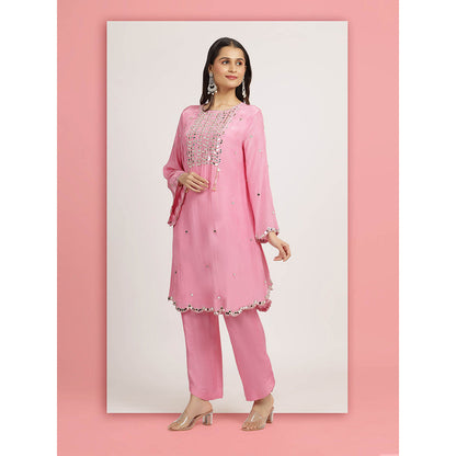 Bha-Sha Pink Rakhi Kurta With Pant