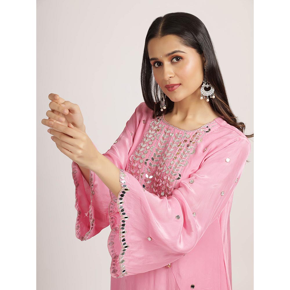 Bha-Sha Pink Rakhi Kurta With Pant