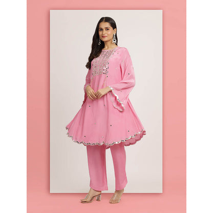 Bha-Sha Pink Rakhi Kurta With Pant