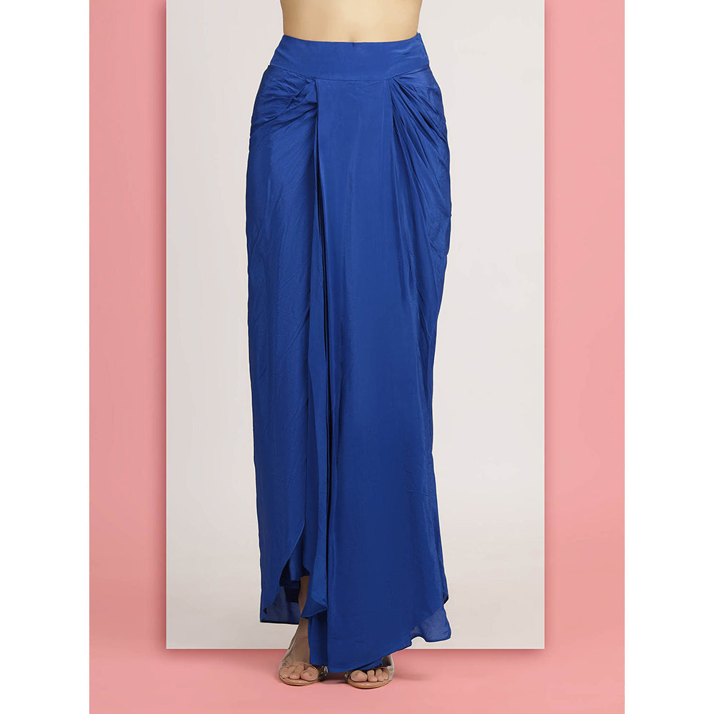 Bha-Sha Blue Bahar Bustier With Skirt