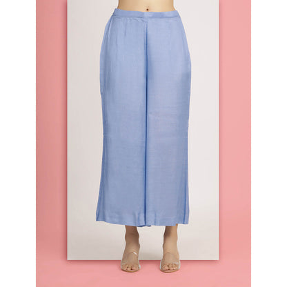 Bha-Sha Blue Rashi Kurta With Palazzo
