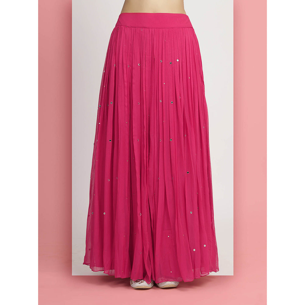Bha-Sha Pink Alina Tunic With Lehengas