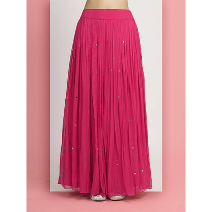 Bha-Sha Pink Alina Tunic With Lehengas