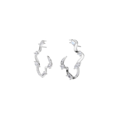Bijou Co. Ulani Lab Grown Diamond Hoops - White