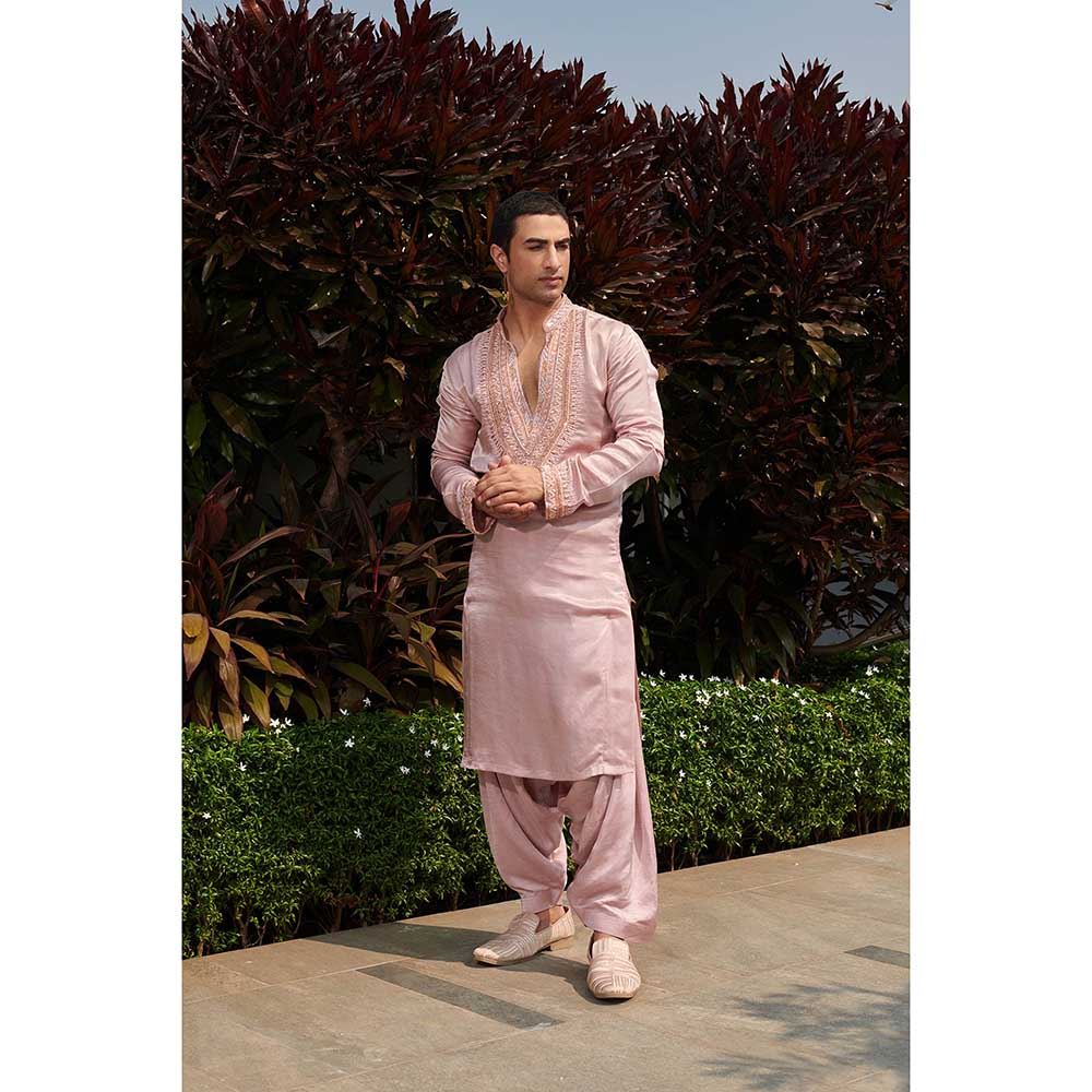 Jigar and Nikita Pink Patiala with Kurta (Set of 2)