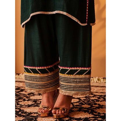 Bo Tree Green Arzoo Kurta with Pant (Set of 2)
