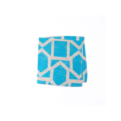 Bubber Blu Hex Pocket Square