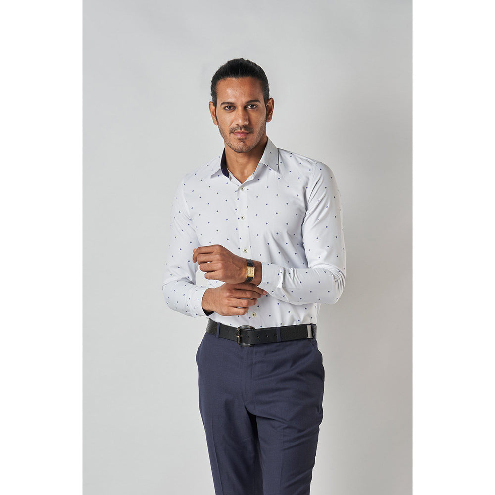 Bubber Blu Jonas Off White Bower Printed Shirt