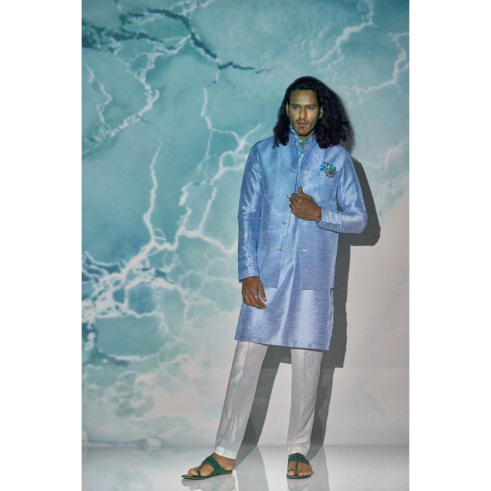 Bubber Blu Bastian Sky Compass Rose Light Blue Kurta