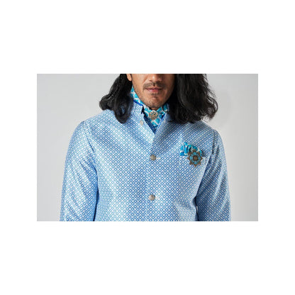 Bubber Blu Bastian Sky Compass Rose Light Blue Kurta