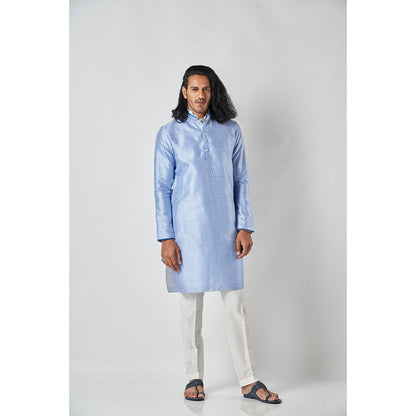 Bubber Blu Brenton White Cardinal Light Blue Kurta