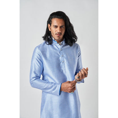 Bubber Blu Brenton White Cardinal Light Blue Kurta