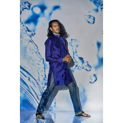 Bubber Blu Davey Indigo Helm Navy Blue Kurta