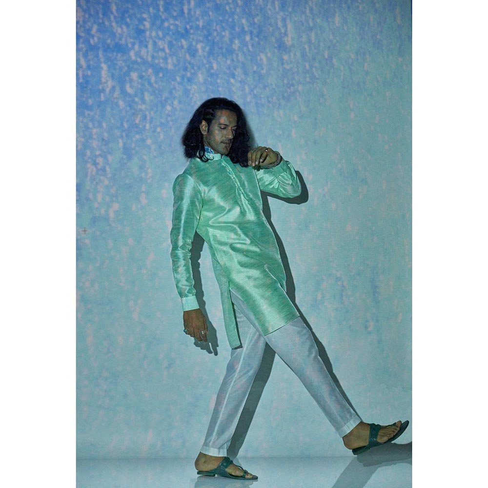 Bubber Blu Quint Light Mint Green Kurta