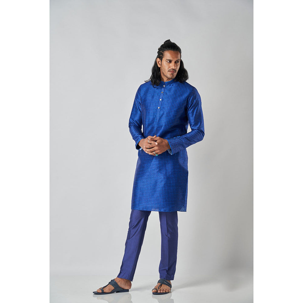 Bubber Blu Benson Prussian Navy Blue Kurta