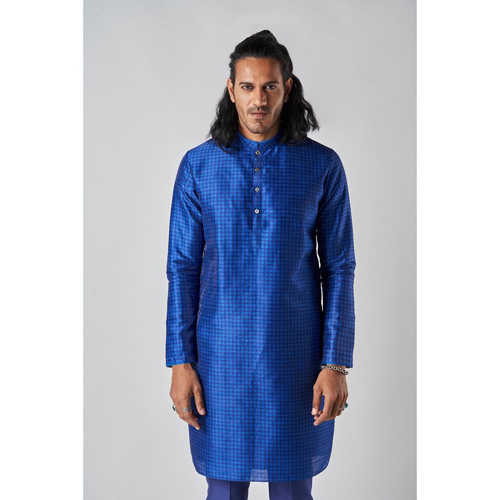 Bubber Blu Benson Prussian Navy Blue Kurta