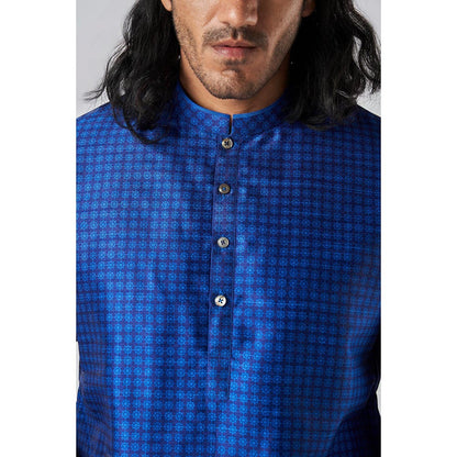 Bubber Blu Benson Prussian Navy Blue Kurta